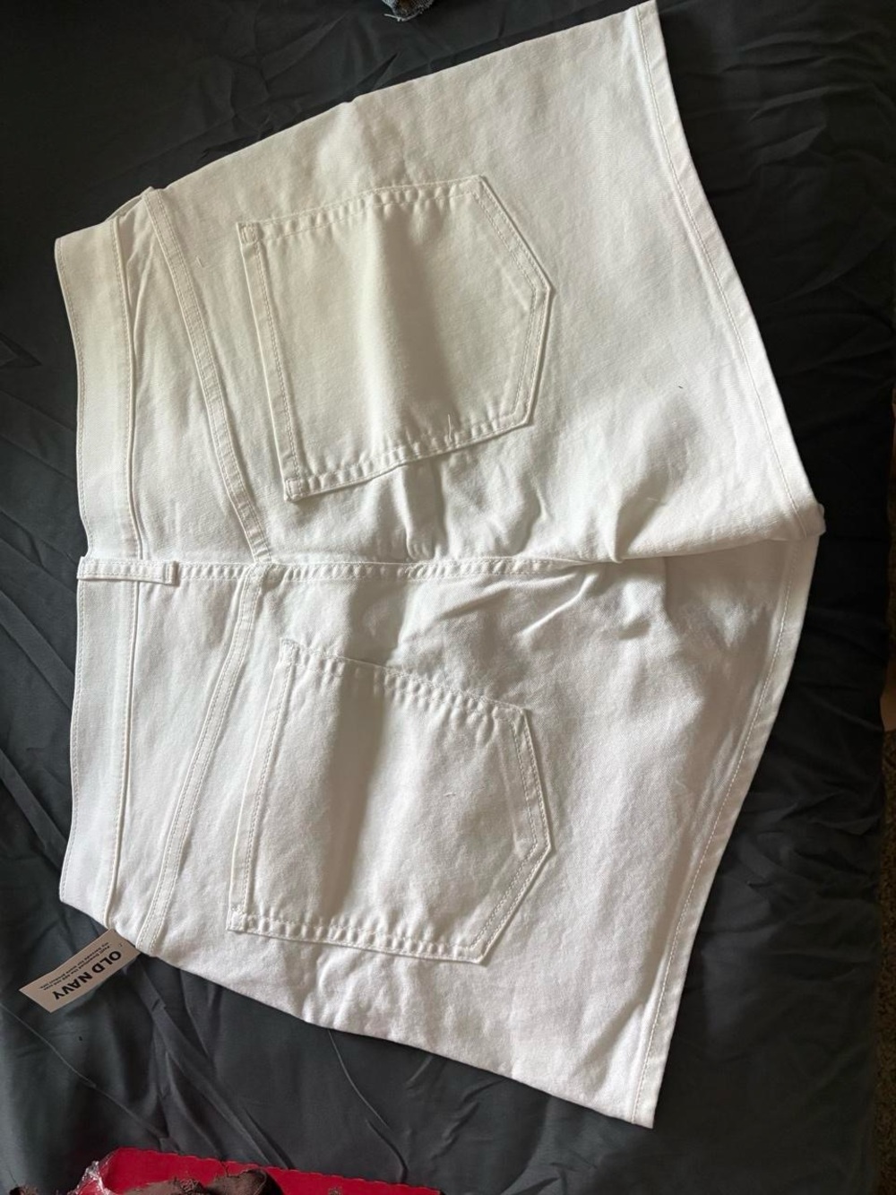 Old Navy White Denim Shorts with Back Pockets